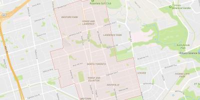 Карта на Северна соседство Торонто