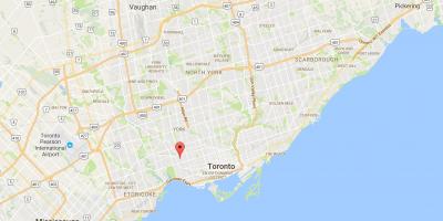 Карта на Раскрсницата Триаголник област Торонто
