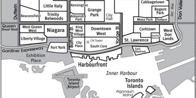 Карта на Соседството Јужна Core Торонто