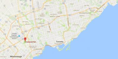 Карта на Стогодишнината Парк област Торонто