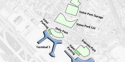Карта на Торонто аеродром Пирсон паркинг