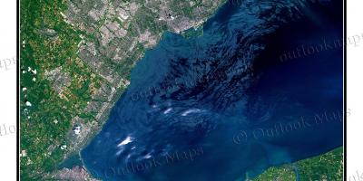 Карта на Торонто езерото Онтарио satellite