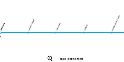 Карта на Торонто метрото линија 3 Scarborough RT