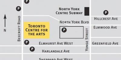 Карта на Торонто центар за уметности