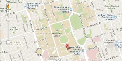 Карта на универзитетот на Торонто St George