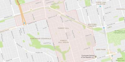 Карта на Шумски Хил соседство Торонто